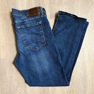 Devil Dog Dungarees The Original Straight Jeans Mens 36 x 32 Medium Wash Stretch